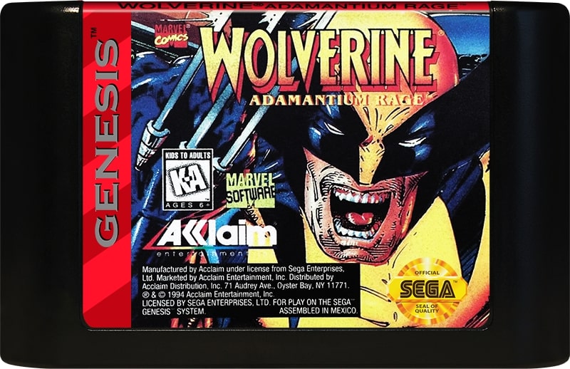 Wolverine Adamantium Rage Genesis - Video Game - Used - CaveGamers - Image 3