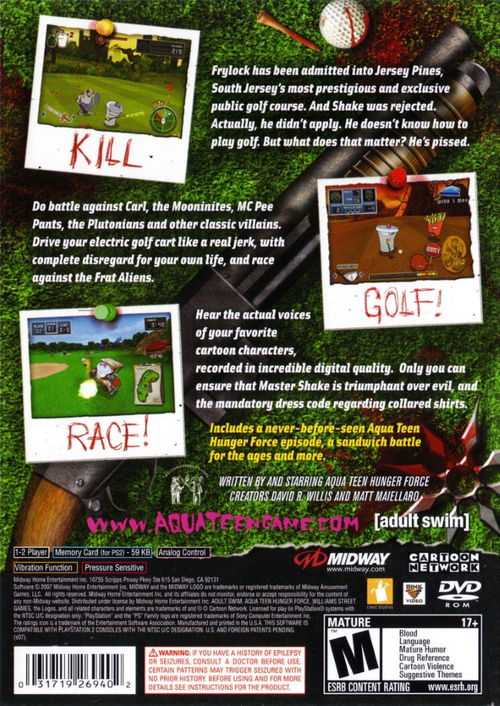 Aqua Teen Hunger Force Zombie Ninja Pro-Am PS2 - Video Game - Used - CaveGamers - Image 2