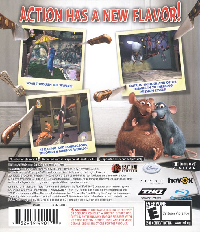 Ratatouille PS3 - Video Game - Used - CaveGamers - Image 2