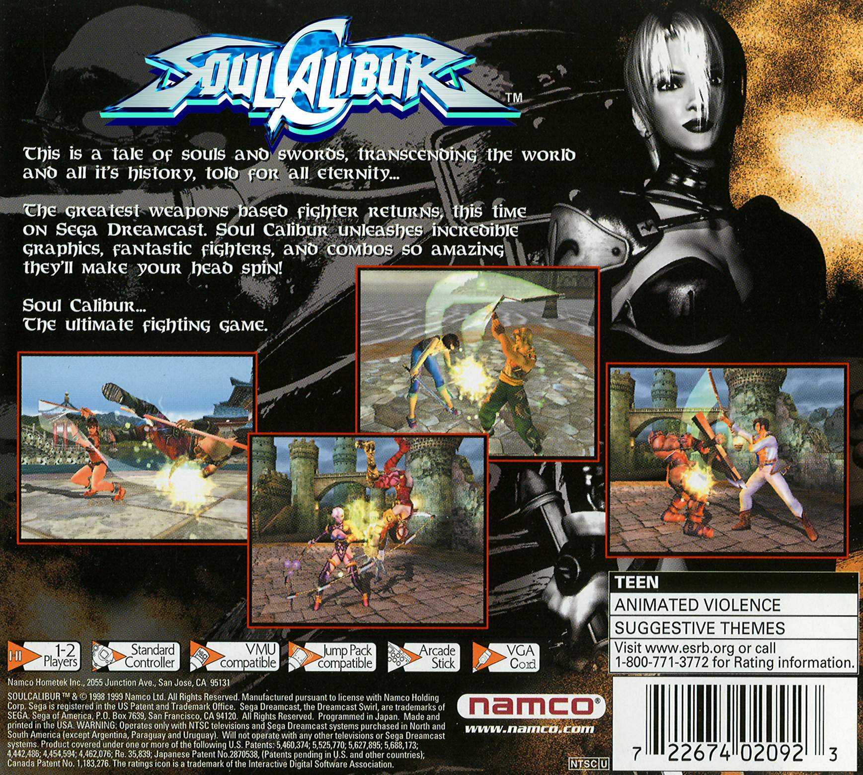 Soul Calibur DreamCast - Video Game - Used - CaveGamers - Image 2