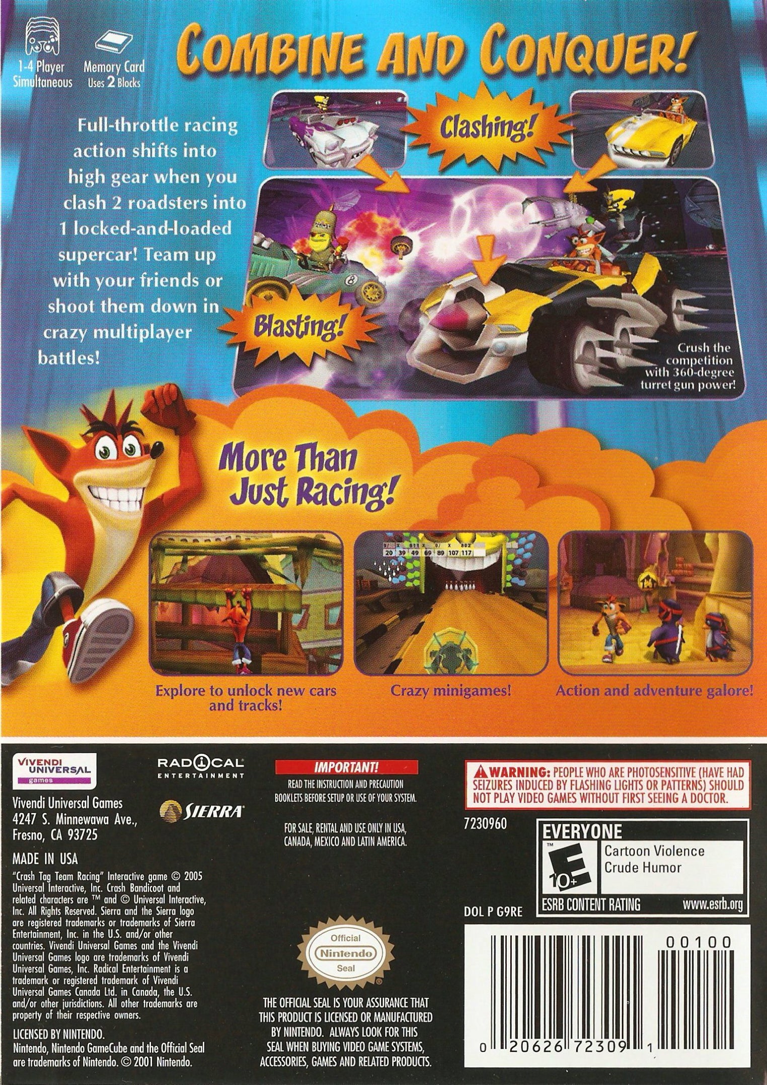 Crash Tag Team Racing GameCube - Video Game - Used - CaveGamers - Image 2