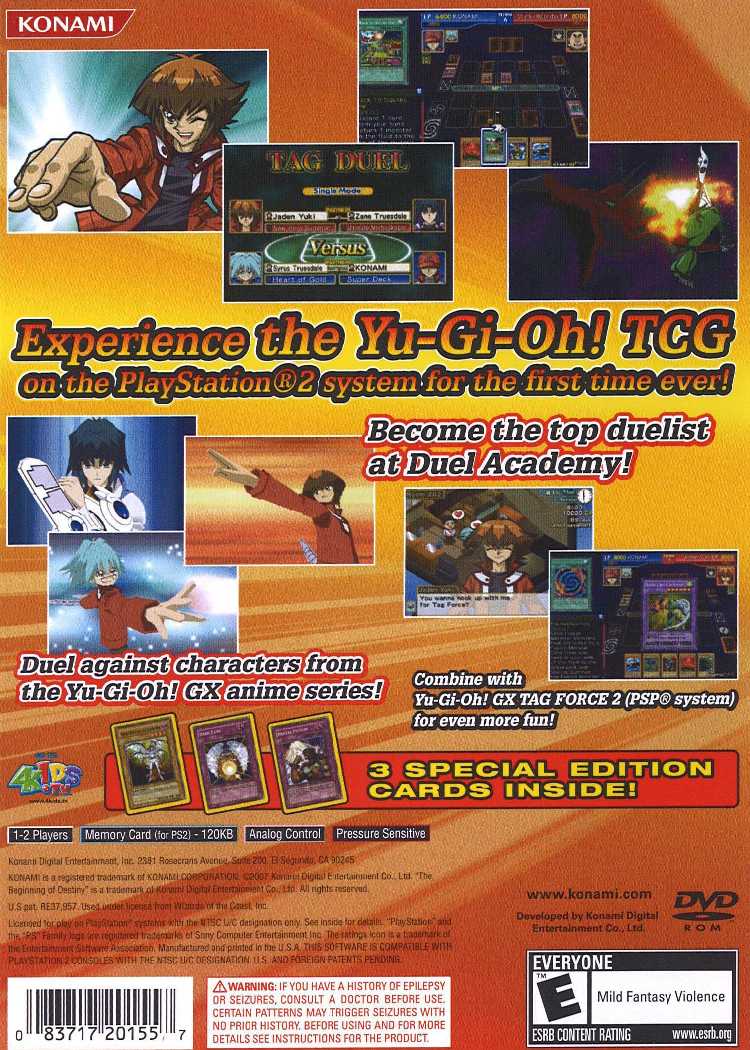 Yu-Gi-Oh GX The Beginning of Destiny PS2 - Video Game - Used - CaveGamers - Image 2
