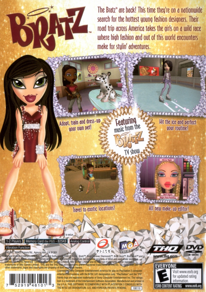 Bratz Forever Diamondz PS2 - Video Game - Used - CaveGamers - Image 2
