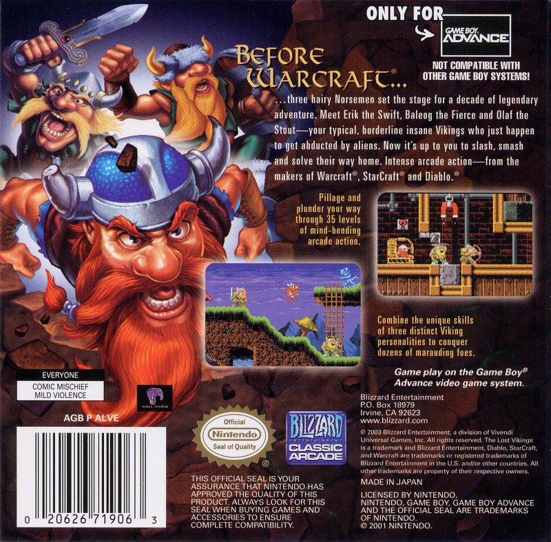 The Lost Vikings Game Boy Advance - Video Game - Used - CaveGamers - Image 2