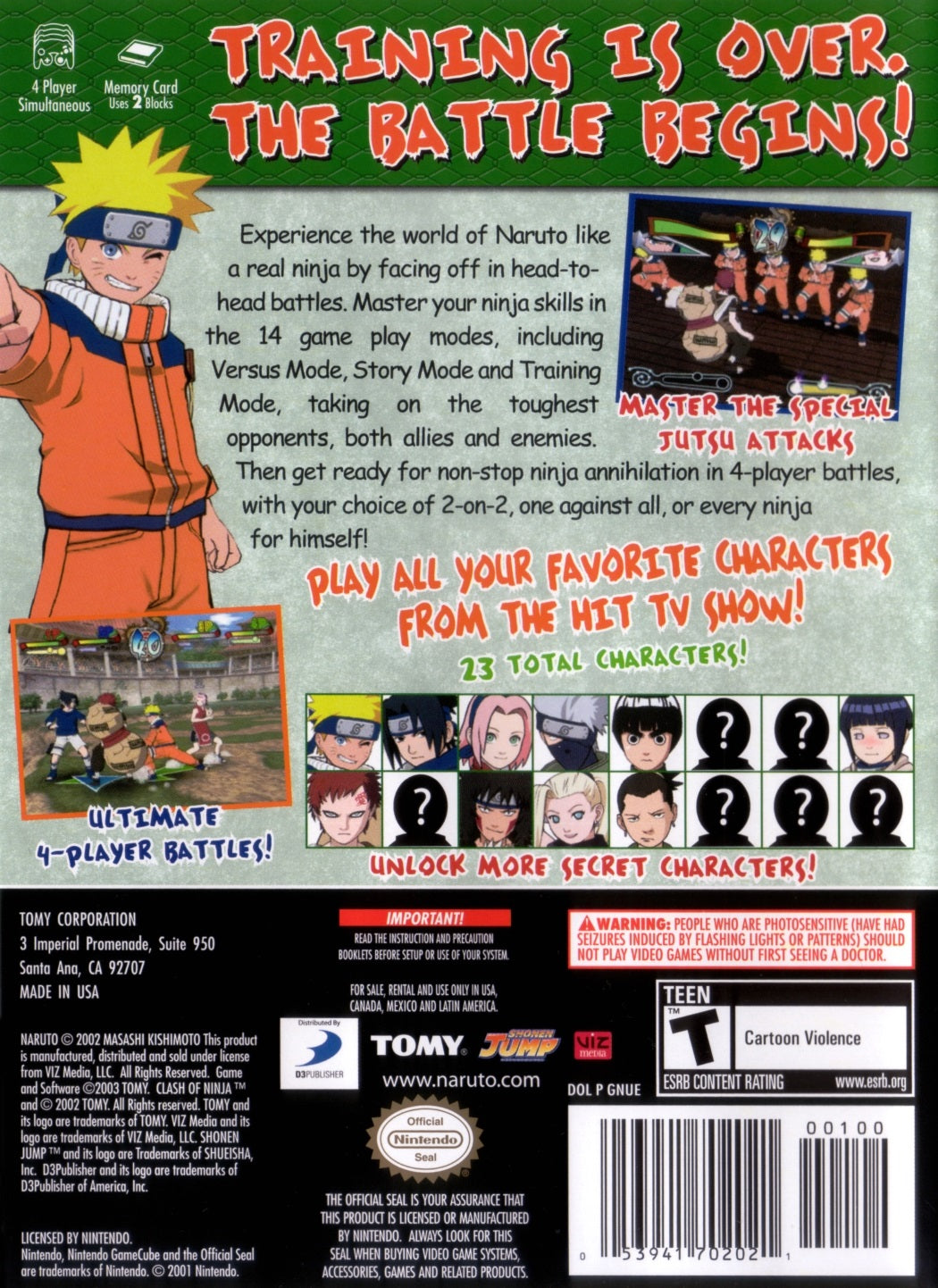 Naruto Clash of Ninja 2 GameCube - Video Game - Used - CaveGamers - Image 2