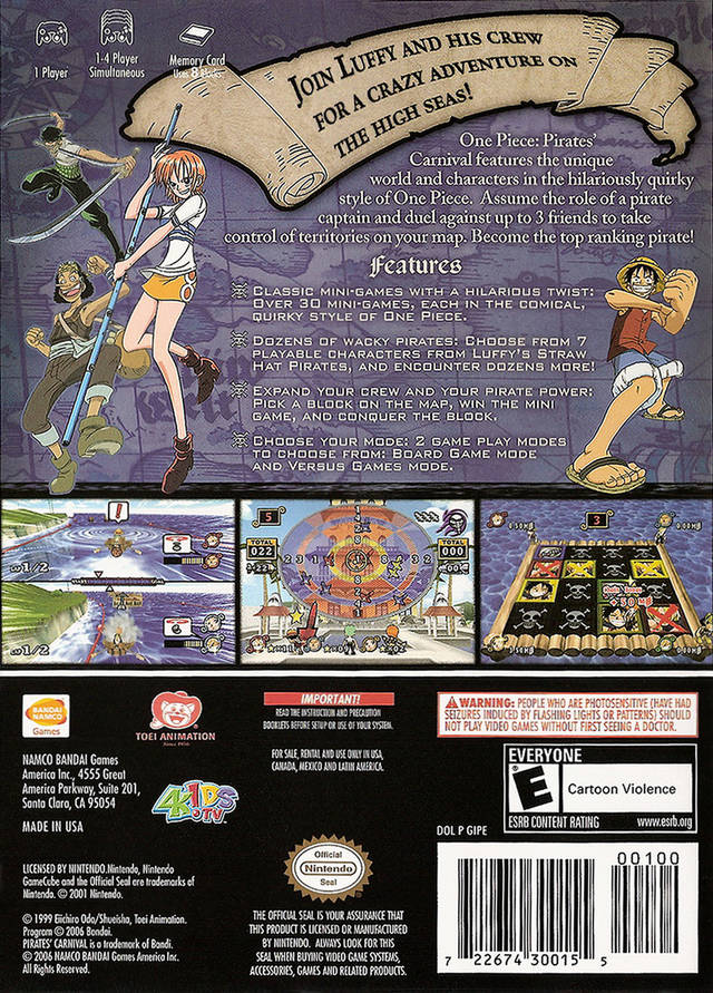 One Piece Pirates Carnival GameCube - Video Game - Used - CaveGamers - Image 2