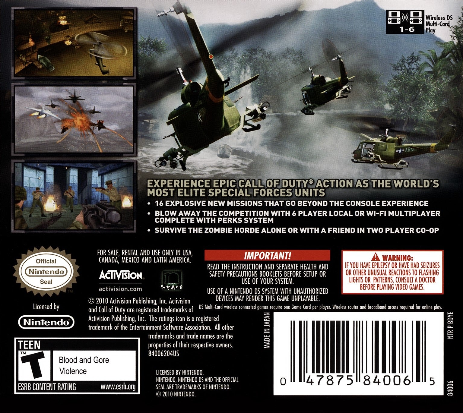 Call of Duty Black Ops DS - Video Game - Used - CaveGamers - Image 2