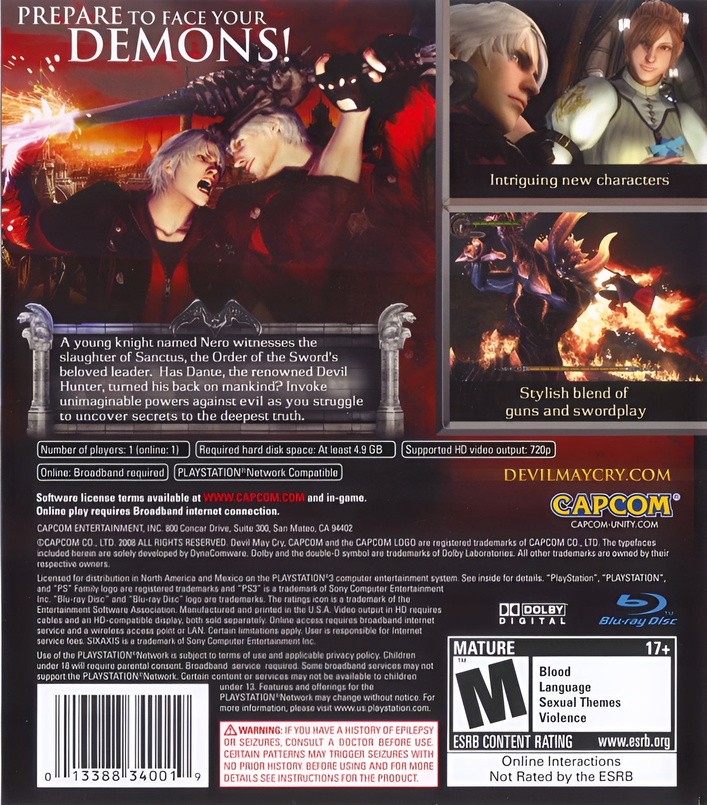 Devil May Cry 4 PS3 - Video Game - Used - CaveGamers - Image 2
