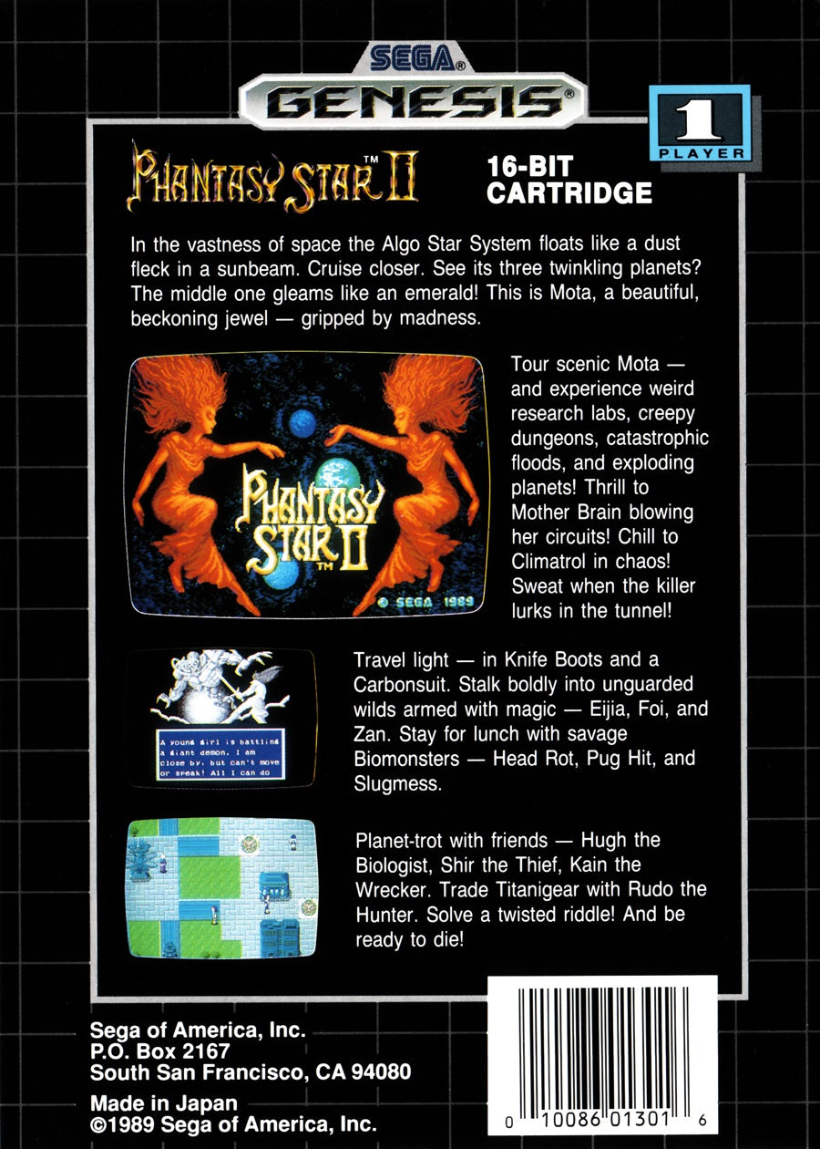 Phantasy Star II Genesis - Video Game - Used - CaveGamers - Image 2