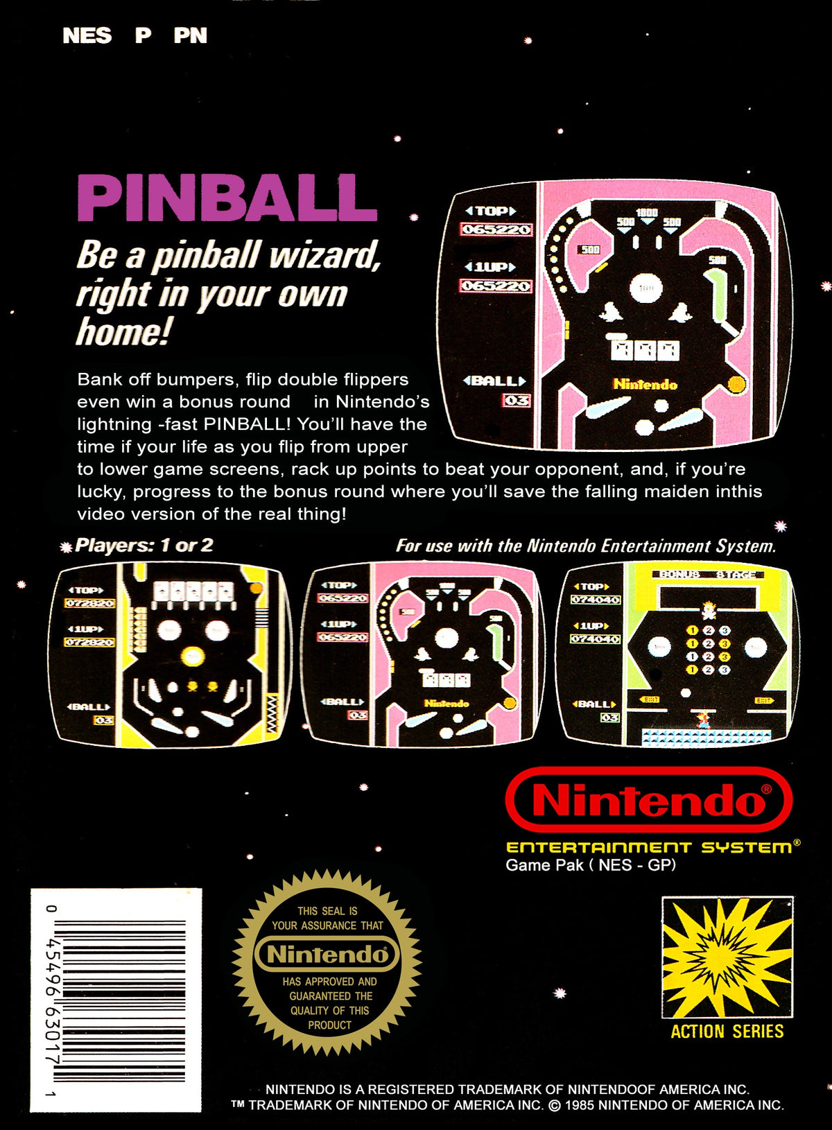 Pinball NES - Video Game - Used - CaveGamers - Image 2