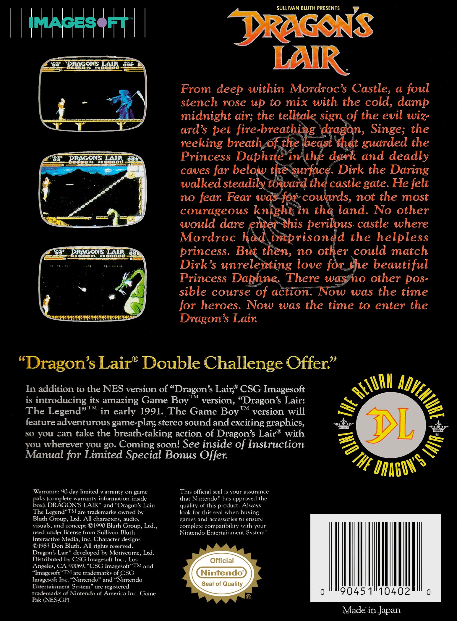 Dragon's Lair the Legend NES - Video Game - Used - CaveGamers - Image 2