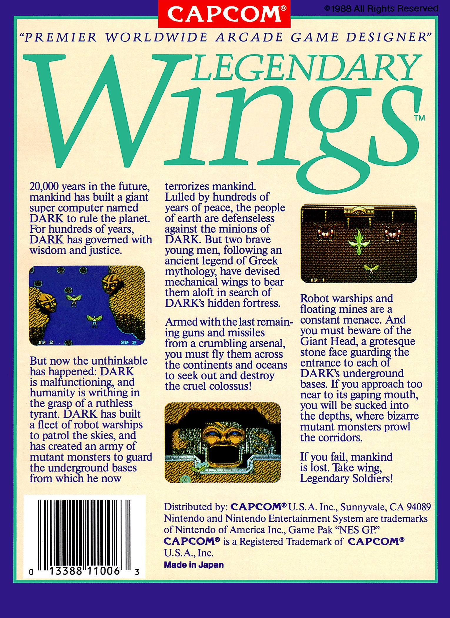 Legendary Wings NES - Video Game - Used - CaveGamers - Image 2