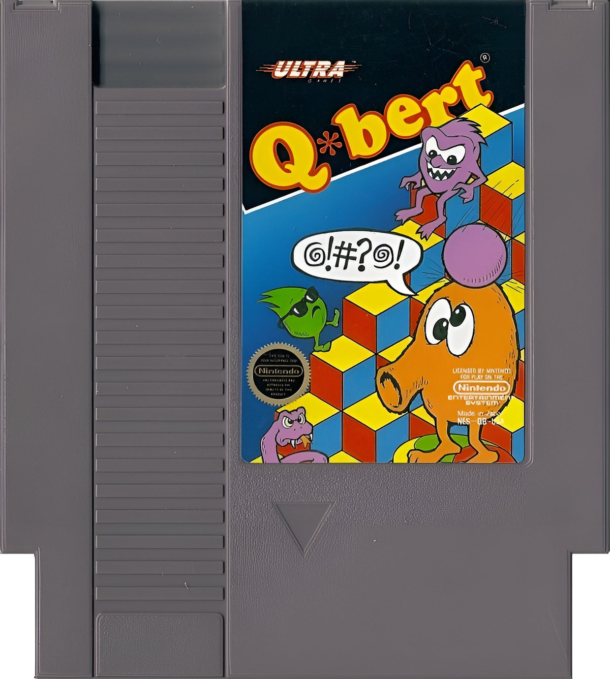 Q*bert NES - Video Game - Used - CaveGamers - Image 3