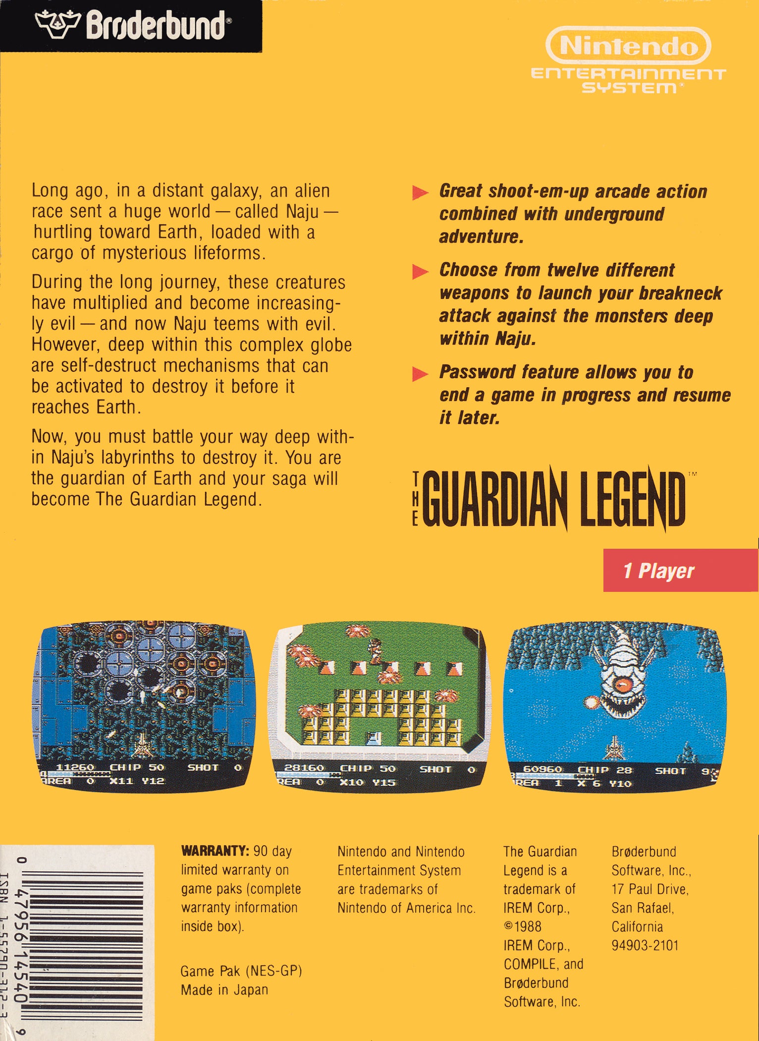 The Guardian Legend NES - Video Game - Used - CaveGamers - Image 2