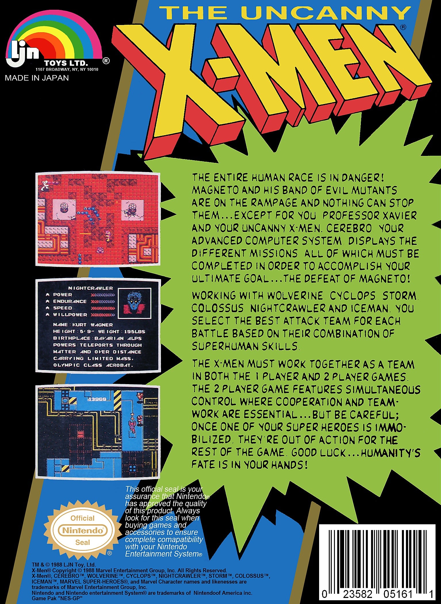 The Uncanny X-Men NES - Video Game - Used - CaveGamers - Image 2