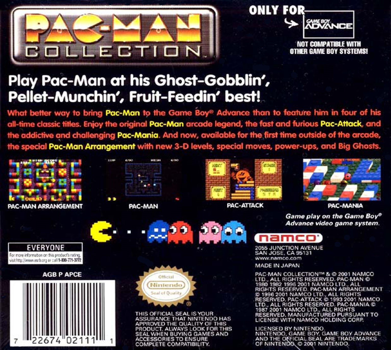 Pac-Man Collection Game Boy Advance - Video Game - Used - CaveGamers - Image 2