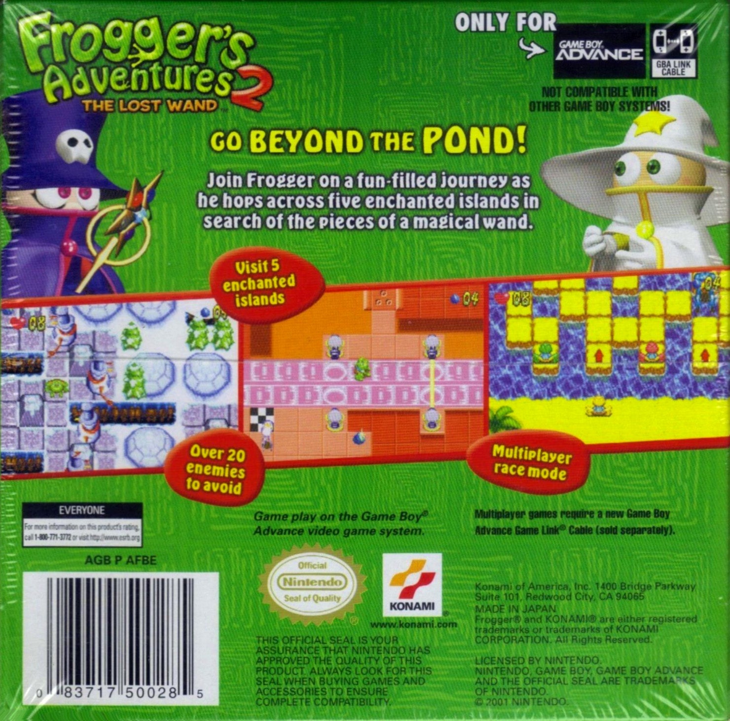 Frogger's Adventures 2: The Lost Wand Game Boy Advance - Video Game - Used - CaveGamers - Image 2
