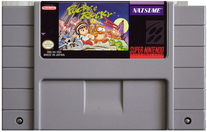 Pocky & Rocky SNES - Video Game - Used - CaveGamers - Image 3
