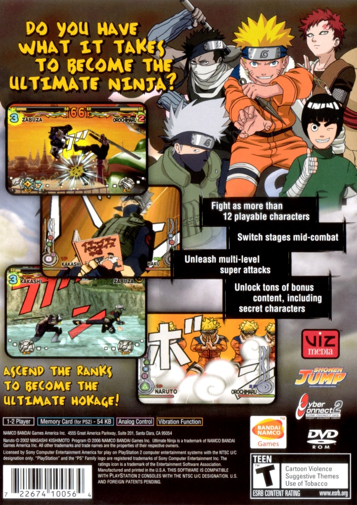 Naruto Ultimate Ninja 3 PS2 - Video Game - Used - CaveGamers - Image 2