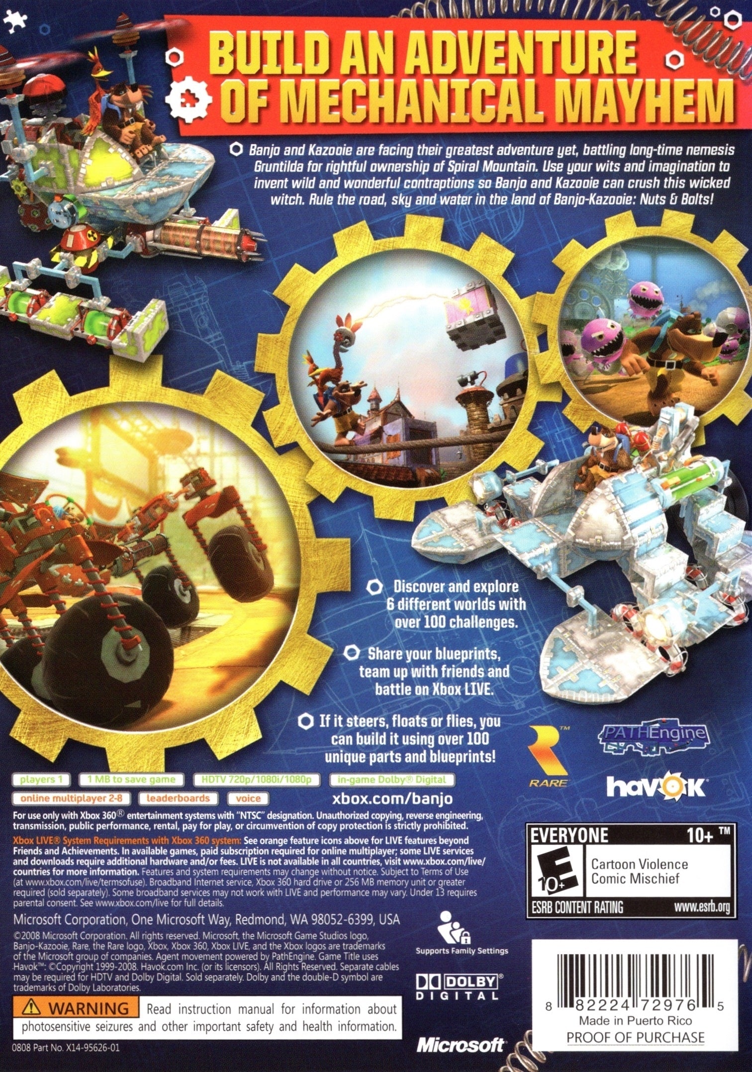 Banjo-Kazooie: Nuts & Bolts Xbox 360 - Video Game - Used - CaveGamers - Image 2