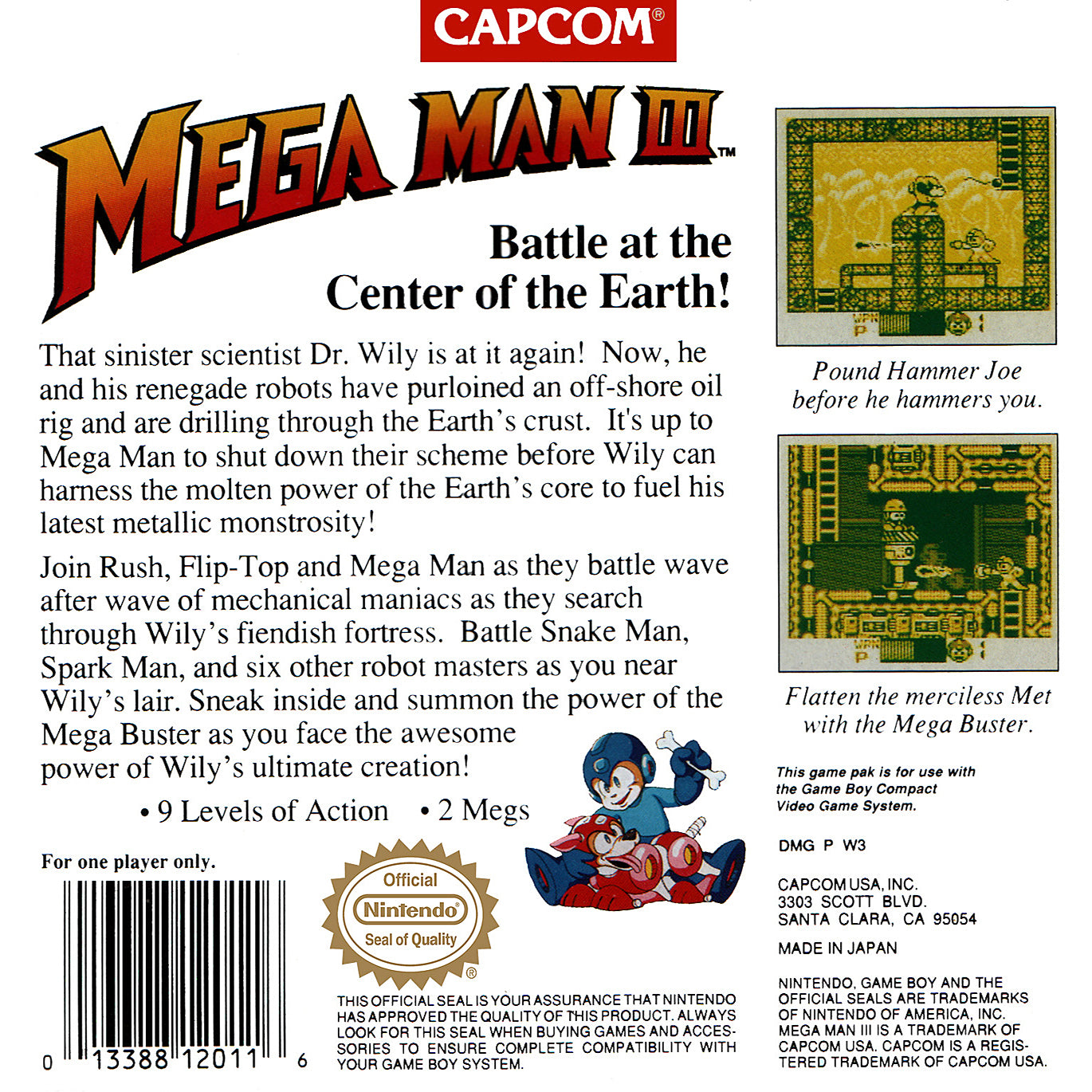 Mega Man 3 Game Boy - Video Game - Used - CaveGamers - Image 2