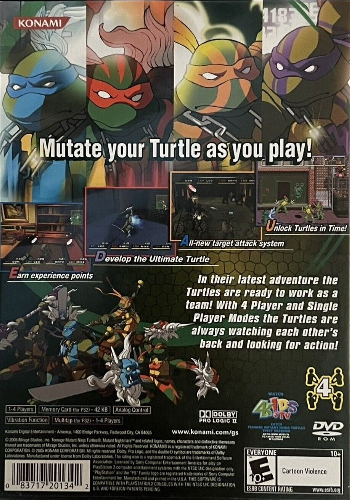 Teenage Mutant Ninja Turtles 3 Mutant Nightmare PS2 - Video Game - Used - CaveGamers - Image 2