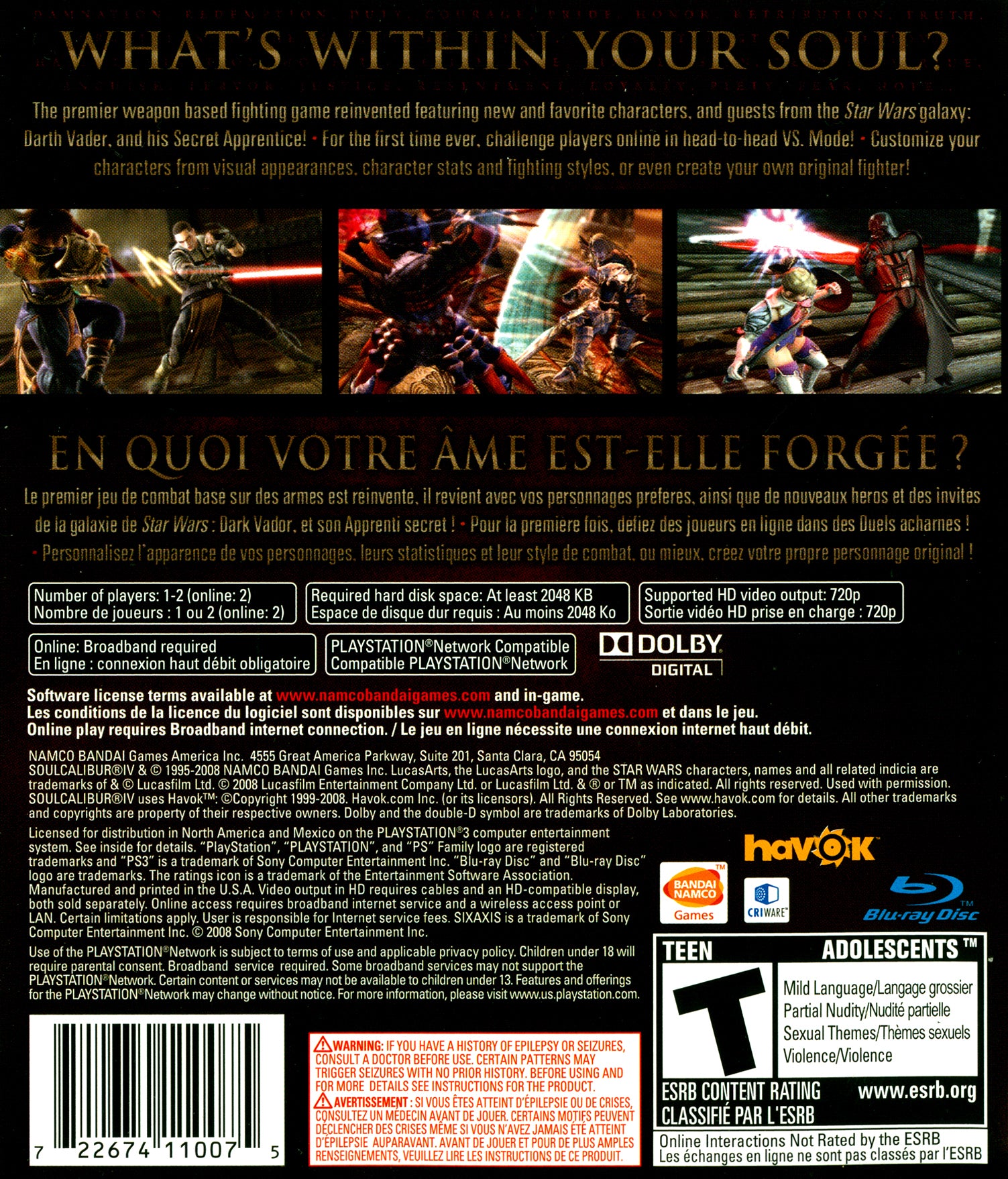 Soul Calibur IV PS3 - Video Game - Used - CaveGamers - Image 2