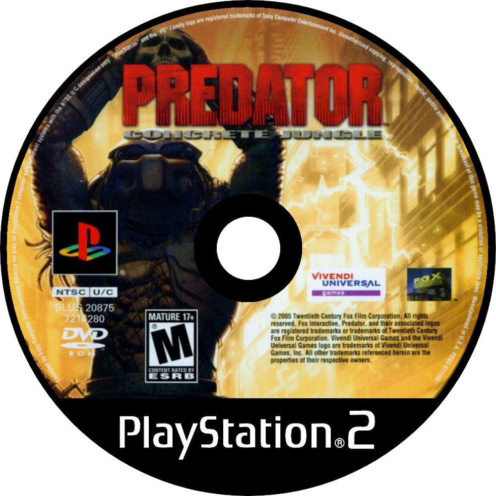 Predator Concrete Jungle PS2 - Video Game - Used - CaveGamers - Image 3