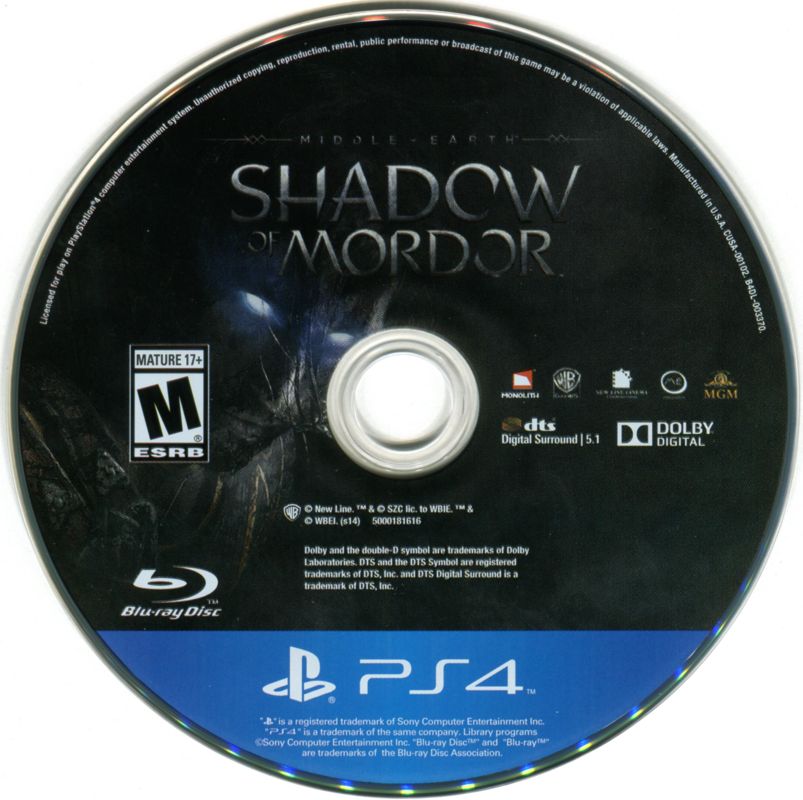 Middle Earth: Shadow of Mordor PS4 - Video Game - Used - CaveGamers - Image 3