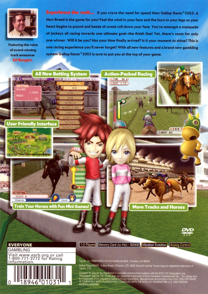 Gallop Racer 2003 A New Breed PS2 - Video Game - Used - CaveGamers - Image 2