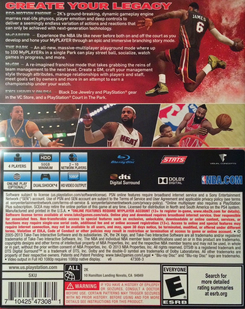 NBA 2K14 PS4 - Video Game - Used - CaveGamers - Image 2