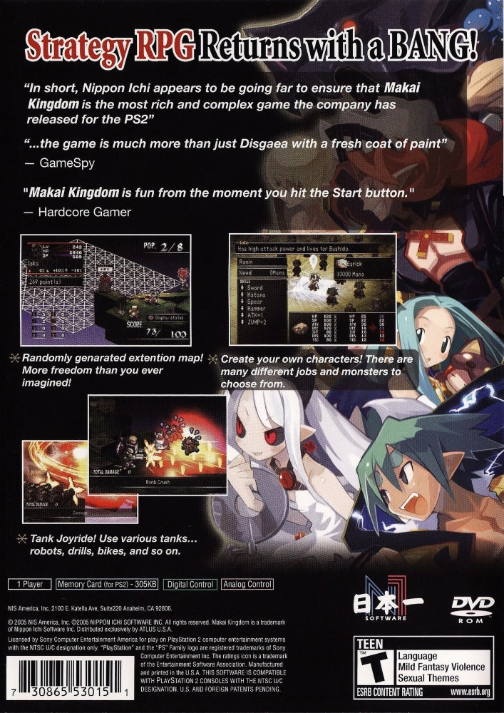 Makai Kingdom Chronicles of the Sacred Tome PS2 - Video Game - Used - CaveGamers - Image 2