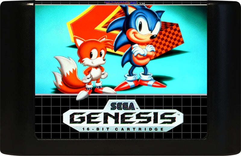 Sonic the Hedgehog 2 Genesis - Video Game - Used - CaveGamers - Image 3
