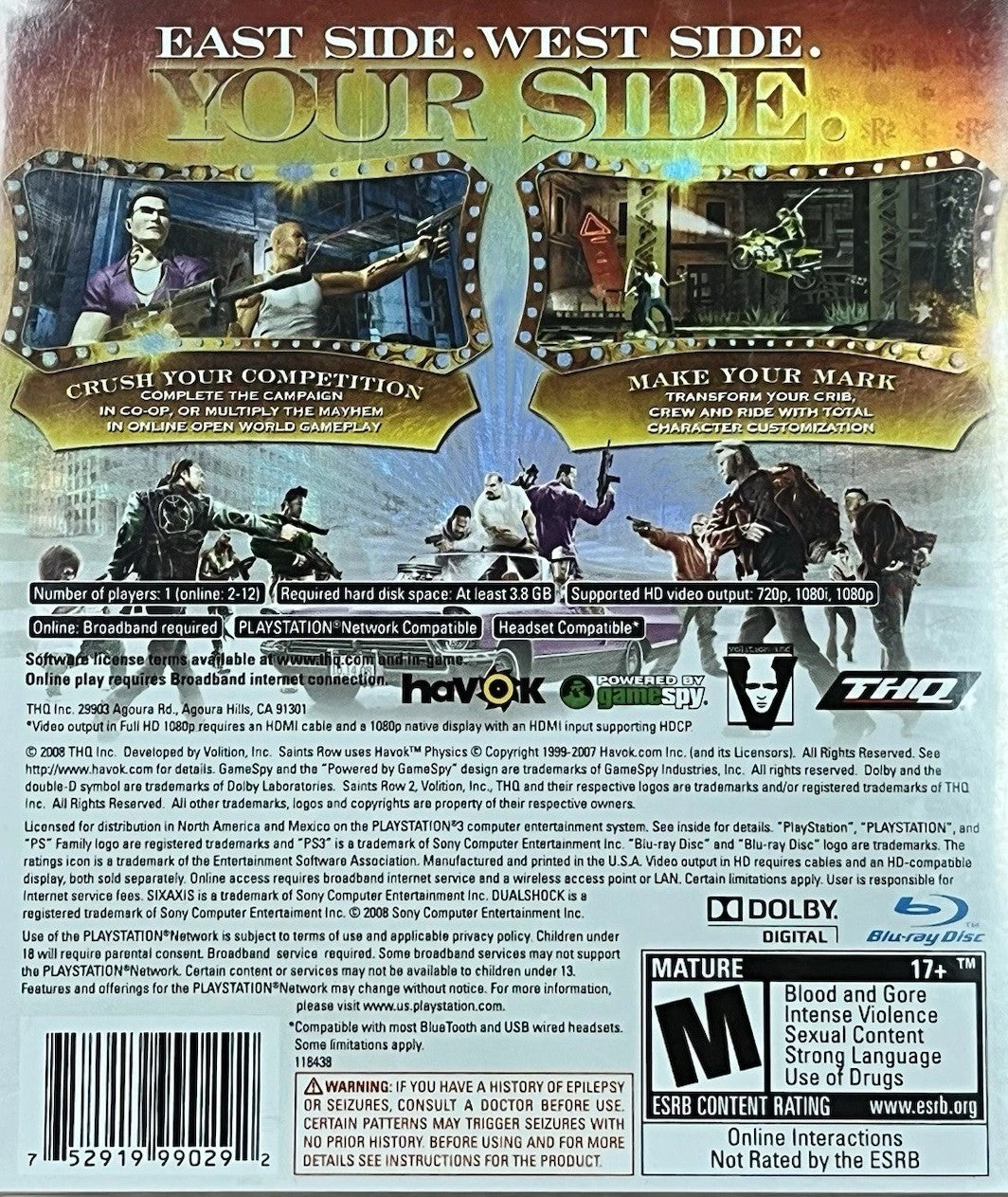 Saints Row 2 PS3 - Video Game - Used - CaveGamers - Image 2