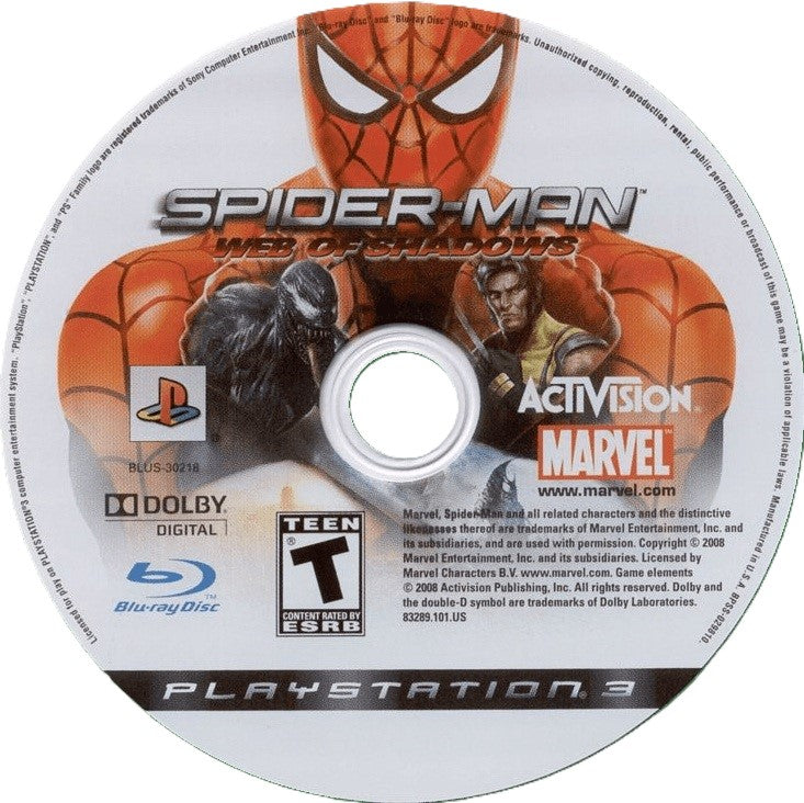 Spider-Man: Web of Shadows PS3 - Video Game - Used - CaveGamers - Image 3