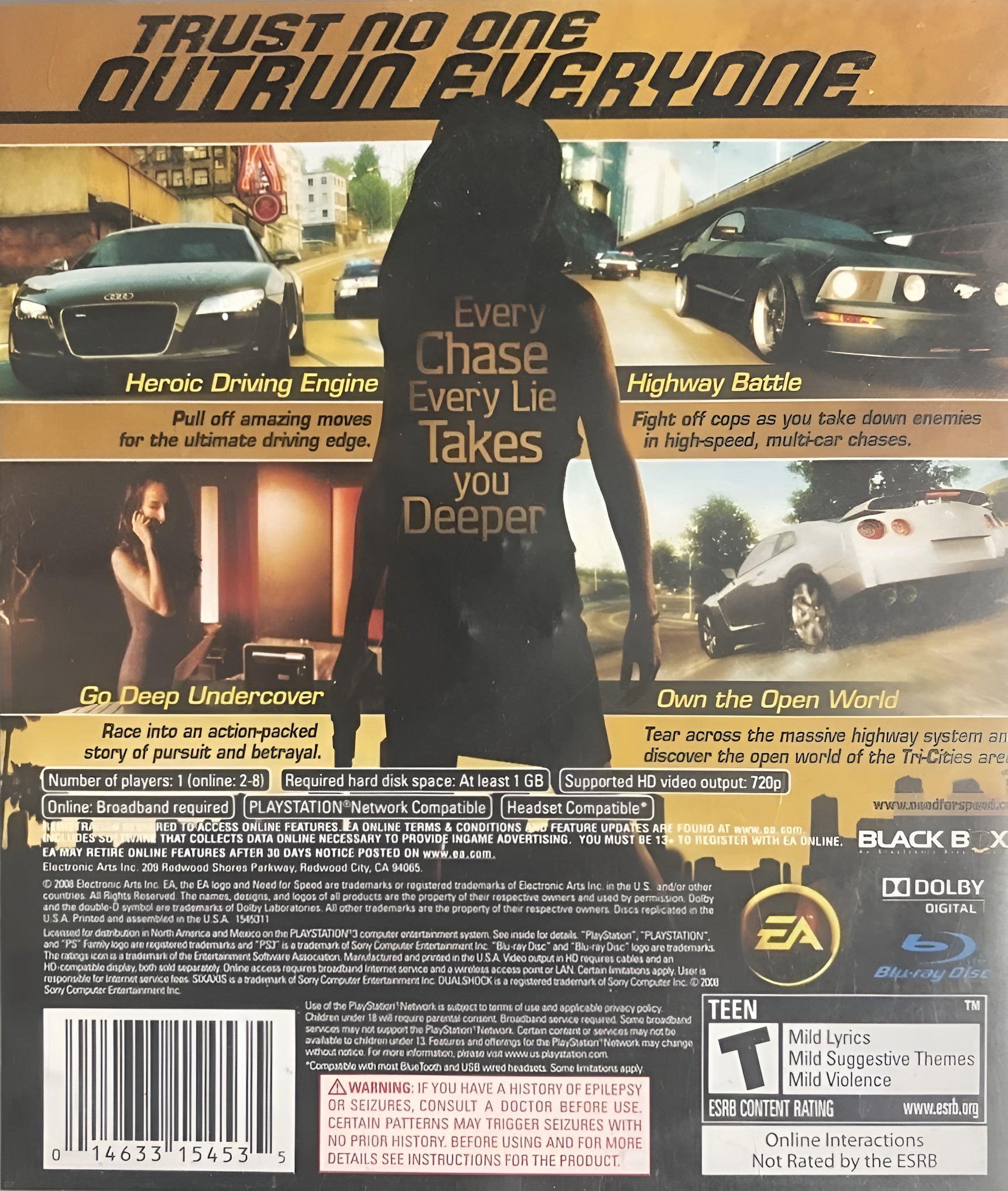 Need for Speed Undercover PS3 - Video Game - Used - CaveGamers - Image 2