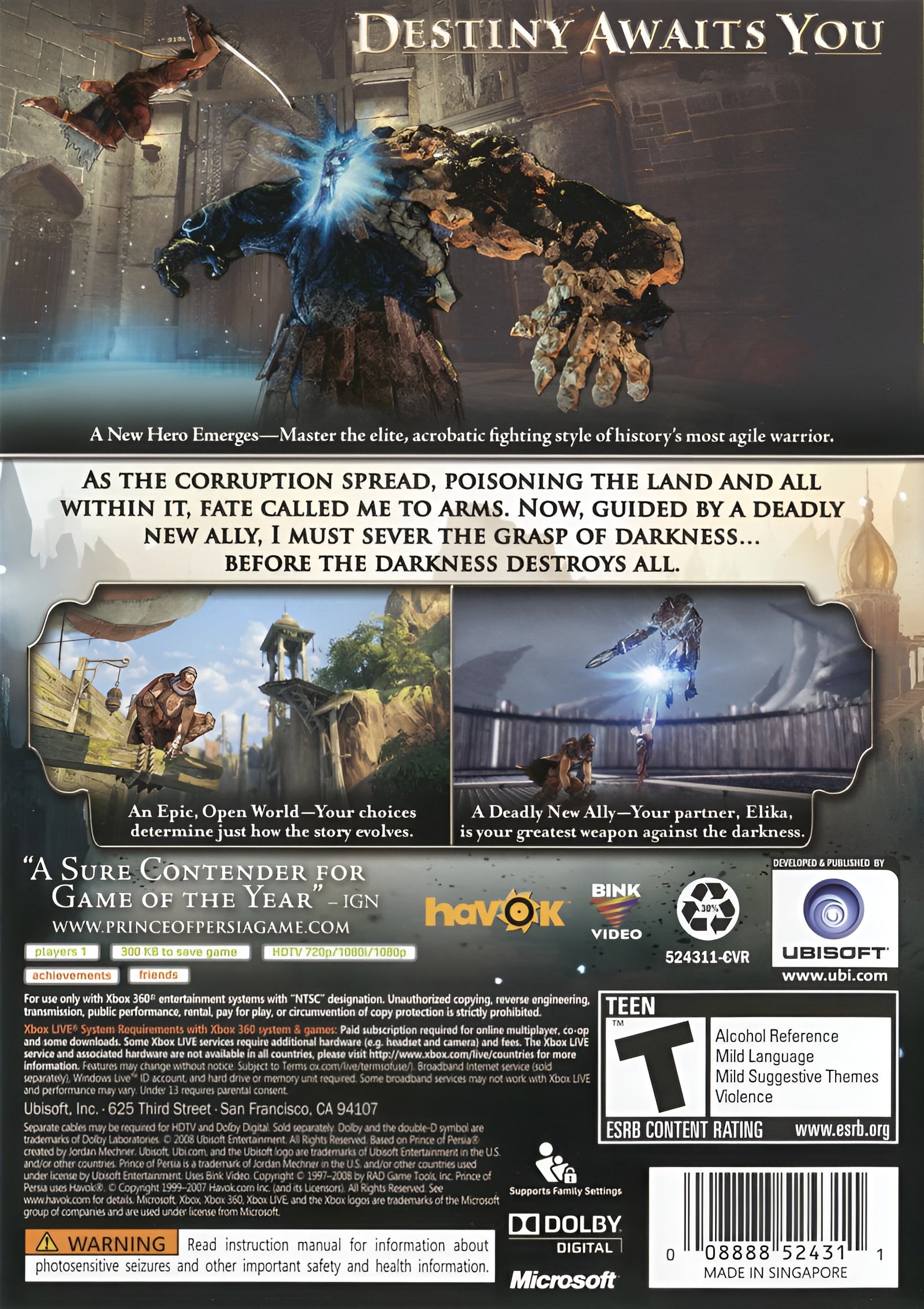 Prince of Persia Xbox 360 - Video Game - Used - CaveGamers - Image 2