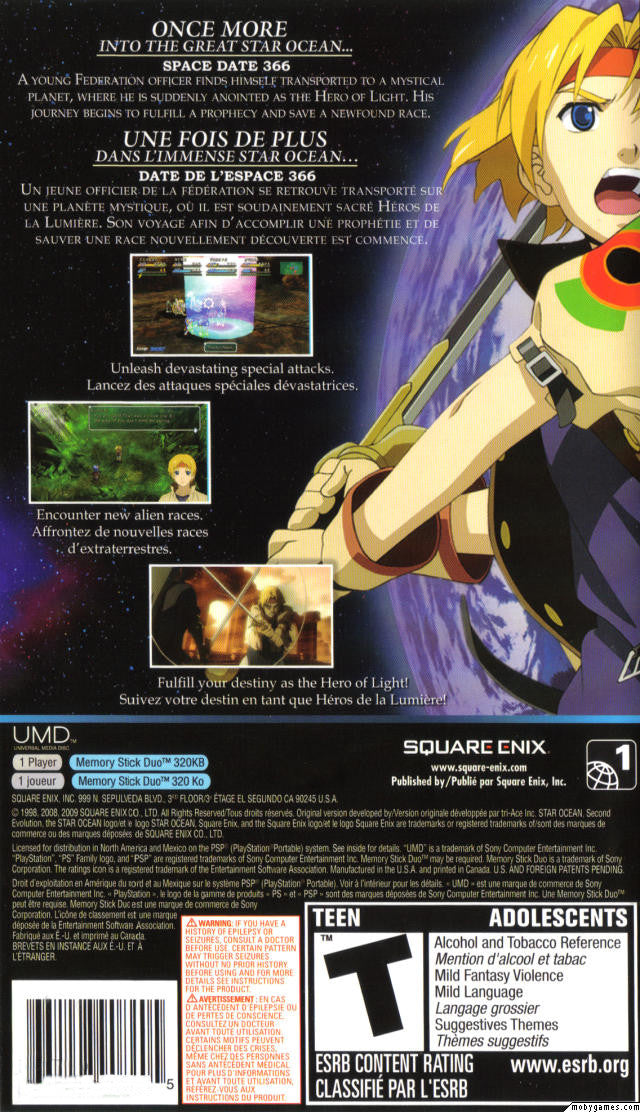 Star Ocean Second Evolution PSP - Video Game - Used - CaveGamers - Image 2
