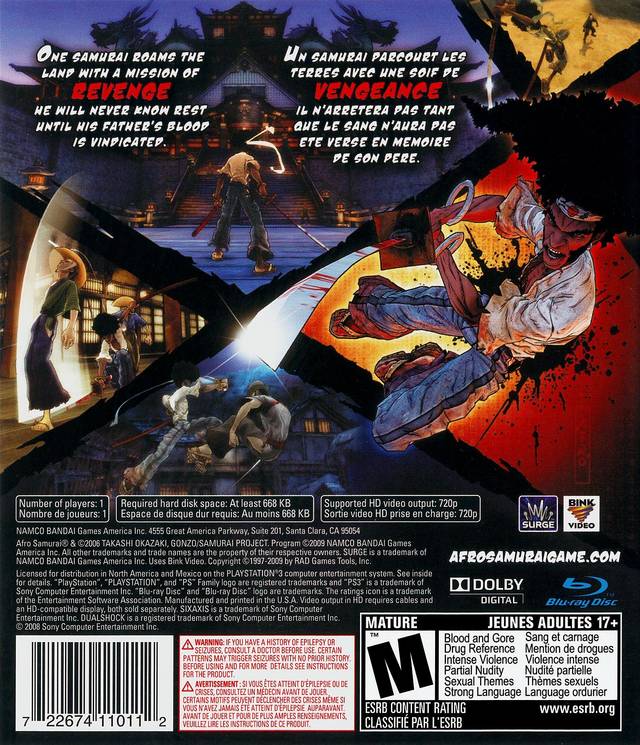 Afro Samurai PS3 - Video Game - Used - CaveGamers - Image 2