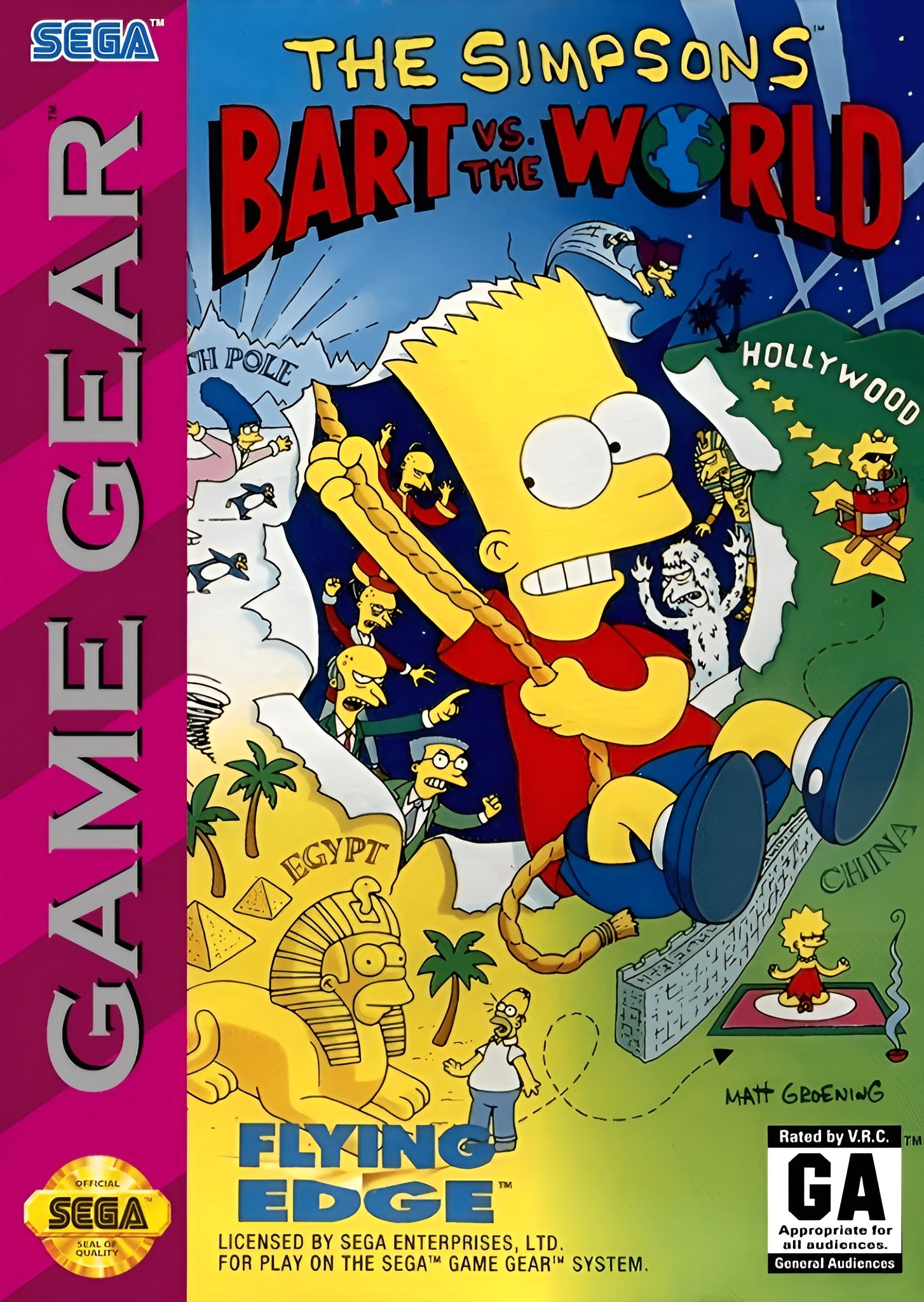 The Simpsons Bart vs the World GameGear - Video Game - Used - CaveGamers