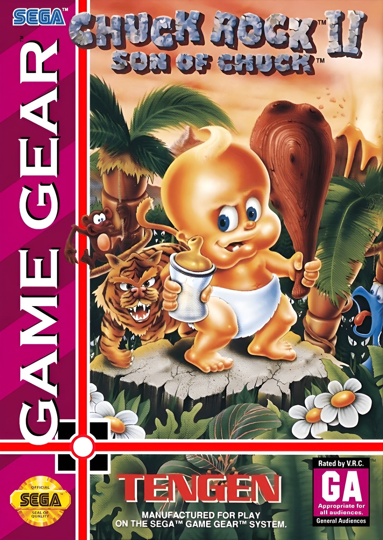Chuck Rock II Son of Chuck GameGear - Video Game - Used - CaveGamers