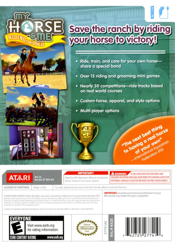 My Horse & Me: Riding for Gold Wii - Video Game - Used - CaveGamers - Image 2