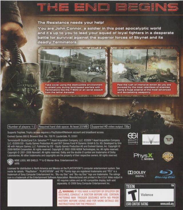 Terminator Salvation PS3 - Video Game - Used - CaveGamers - Image 2