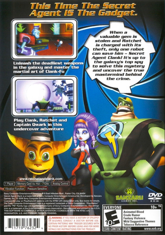 Secret Agent Clank PS2 - Video Game - Used - CaveGamers - Image 2