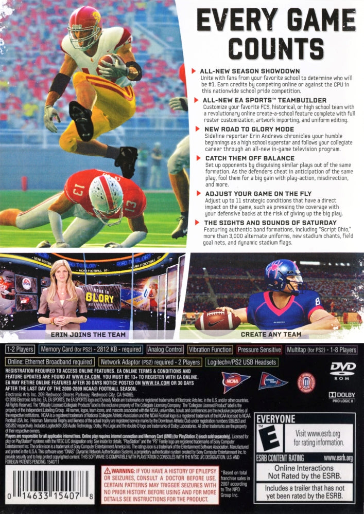 NCAA Football 10 PS2 - Video Game - Used - CaveGamers - Image 2