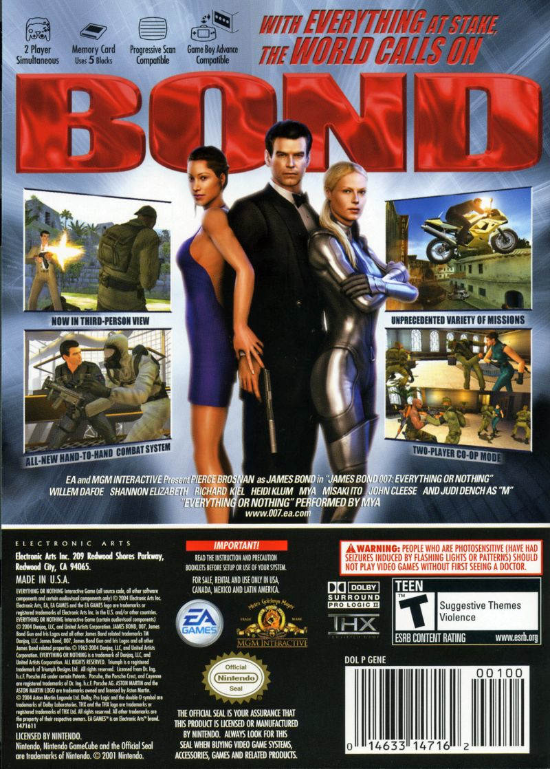James Bond 007 Everything or Nothing GameCube - Video Game - Used - CaveGamers - Image 2