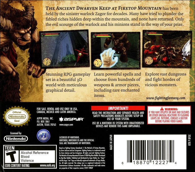 Fighting Fantasy: The Warlock of Firetop Mountain