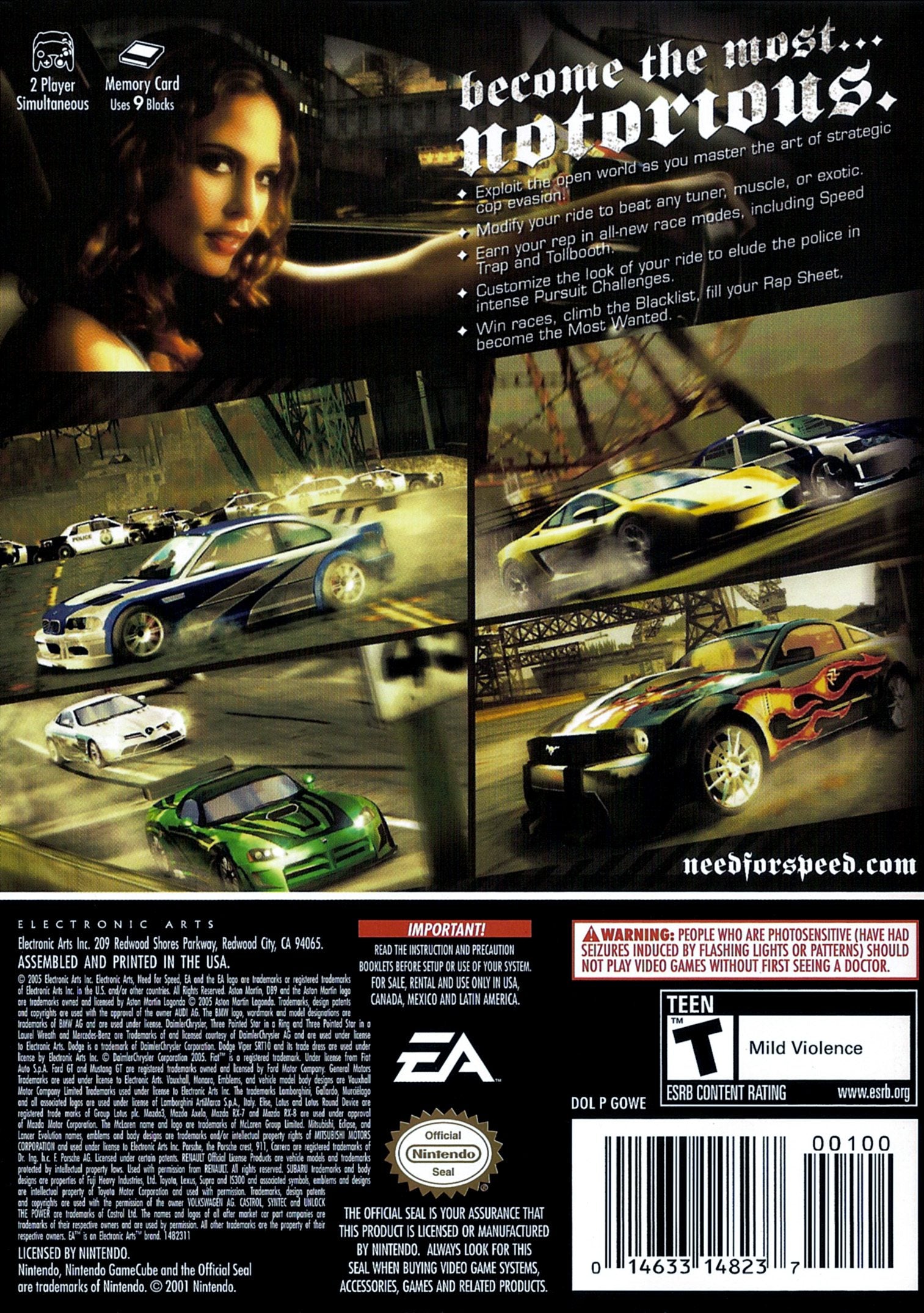 Need For Speed: Most Wanted GameCube - Video Game - Used - CaveGamers - Image 2