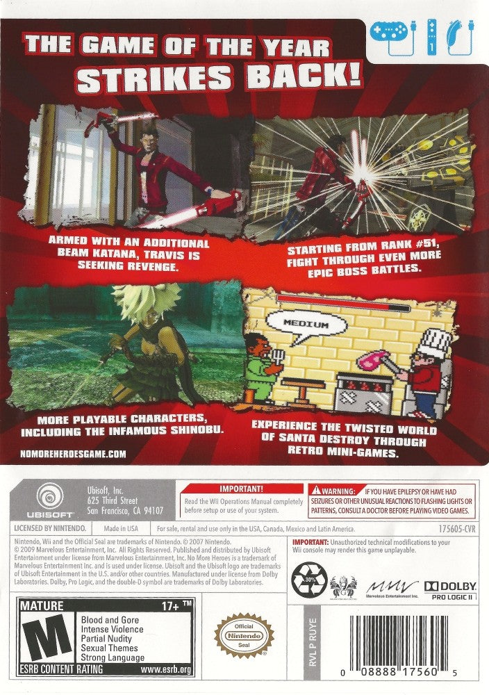 No More Heroes 2: Desperate Struggle Wii - Video Game - Used - CaveGamers - Image 2