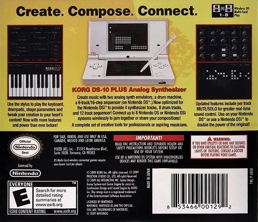 KORG DS-10 Synthesizer Plus - Video Game - Used - CaveGamers - Image 2